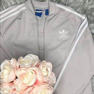 Adidas Gray 100% Polyester Jacket